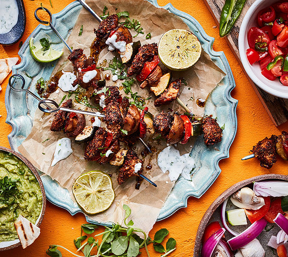 Brazilian Chicken and Vegetable Skewers