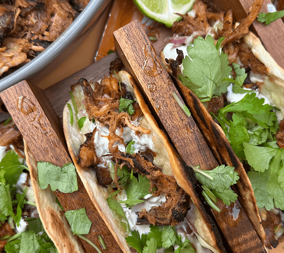 We teamed up with our friend Rob for his take on Pork Carnitas Al Taco. This recipe really amps up a simple and cheap cut of pork for a flavour packed meal. An easy dish for your summer BBQ or perfect for slow cooking for some serious comfort food.